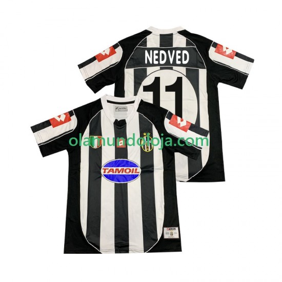 Camisola Juventus NEDVED 11 2003 Retro Homem Equipamento Primeiro 2002 Manga Curta